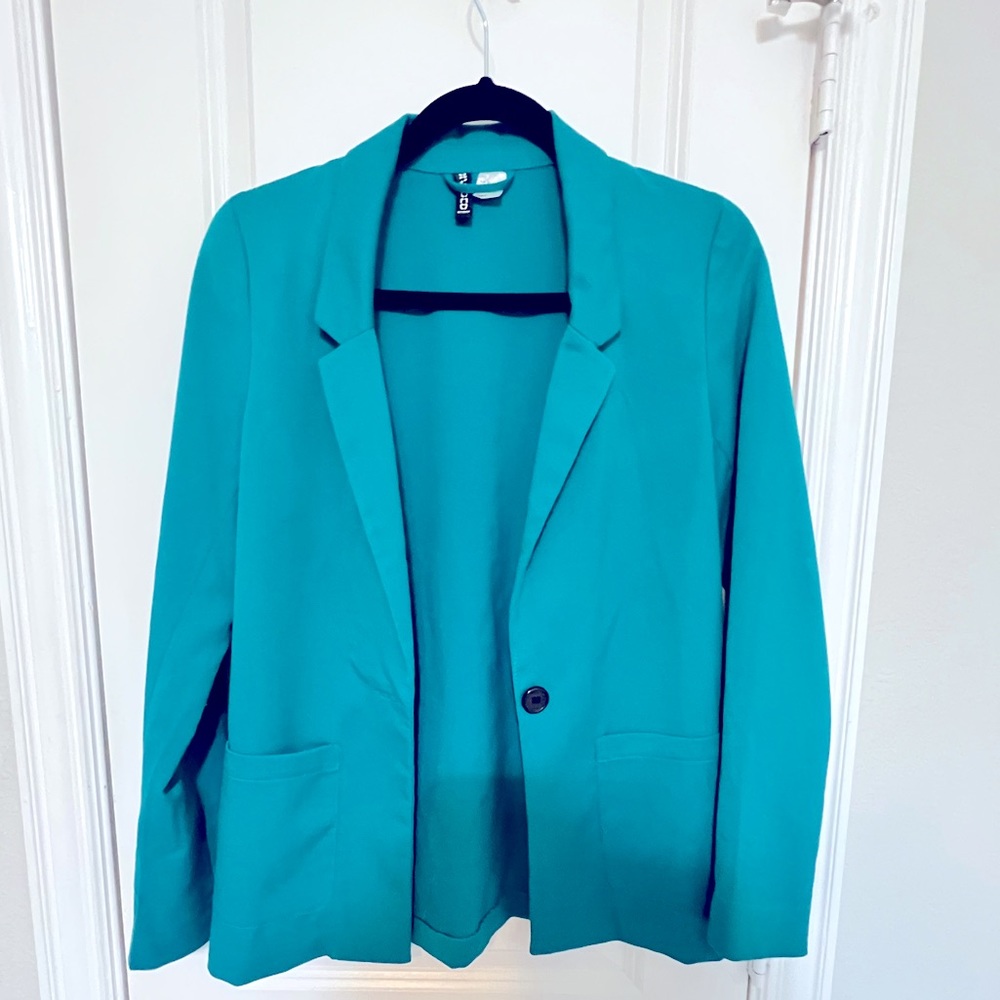 H&M DIVIDED Teal Blazer